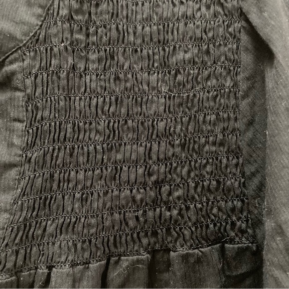 Lane Bryant Size 14/16 Black Blouse V Neckline, Short Sleeve, Button Down - Picture 3 of 6